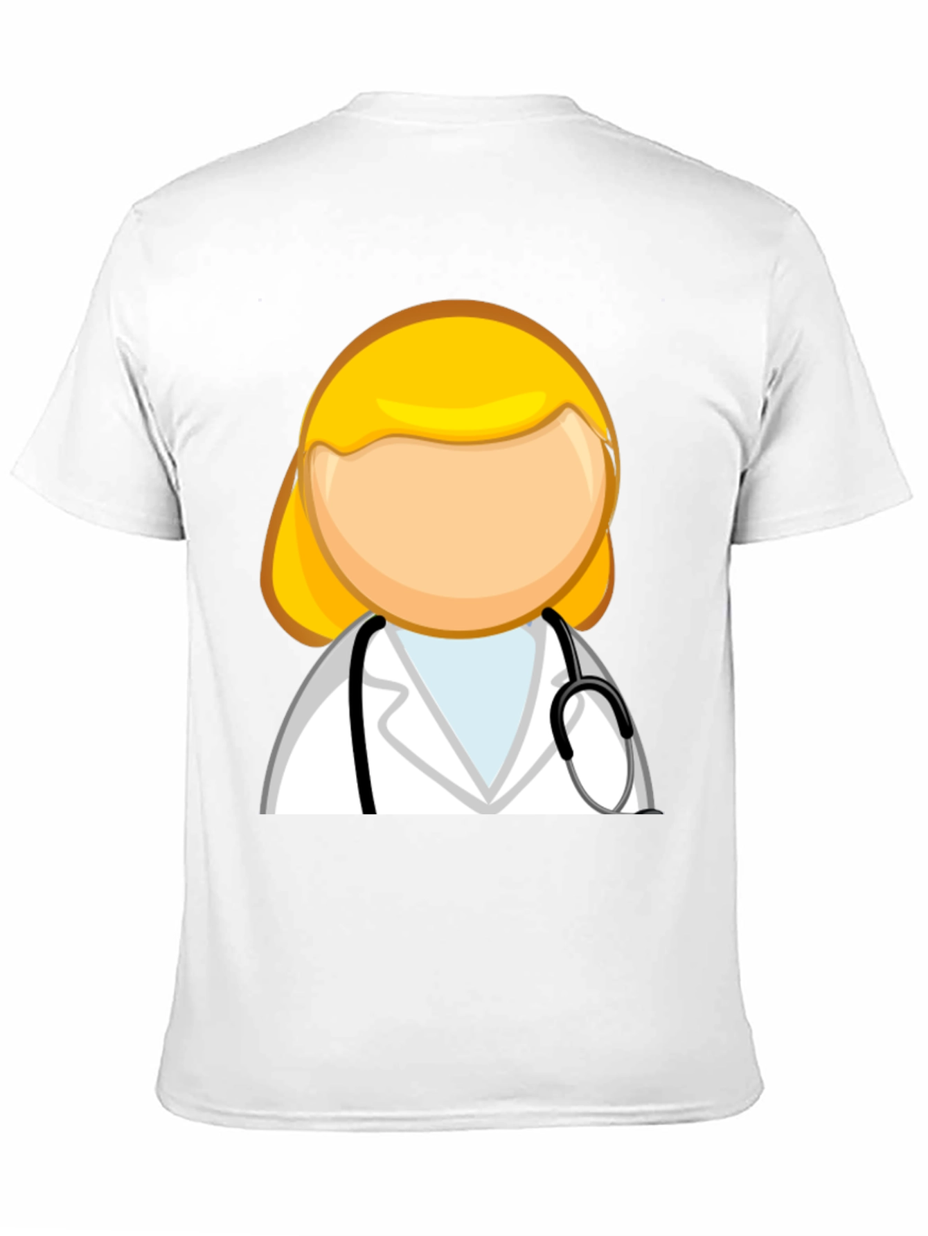 Cartoon Doctor Graphic T-Shirt - Unisex Black Tee