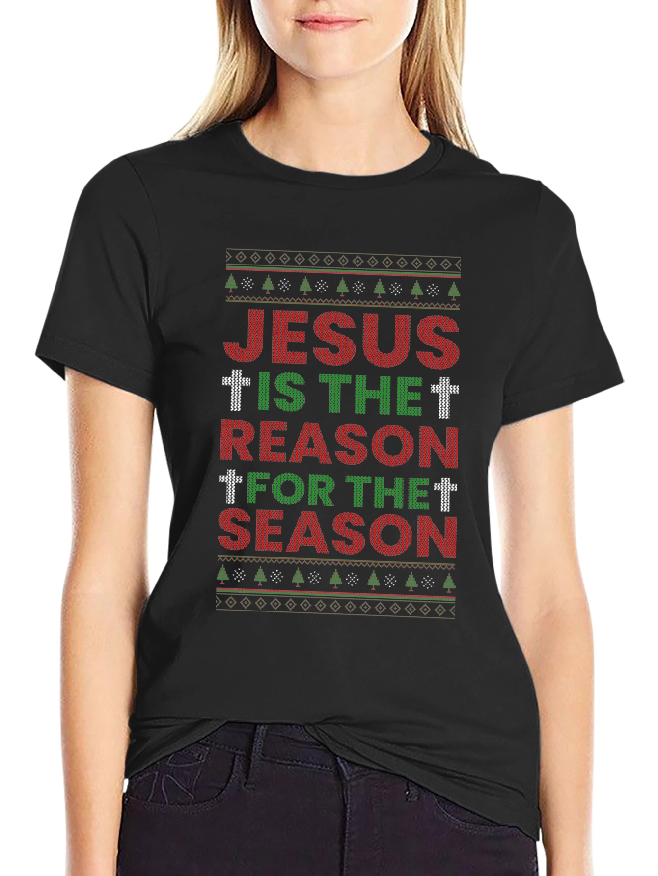 Jesus Is The Reason For The Season Ugly Christmas Sweater T-Shirt
