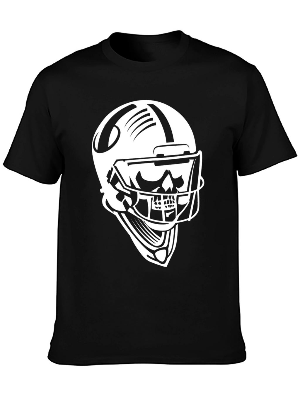 Skull Football Helmet Graphic T-Shirt