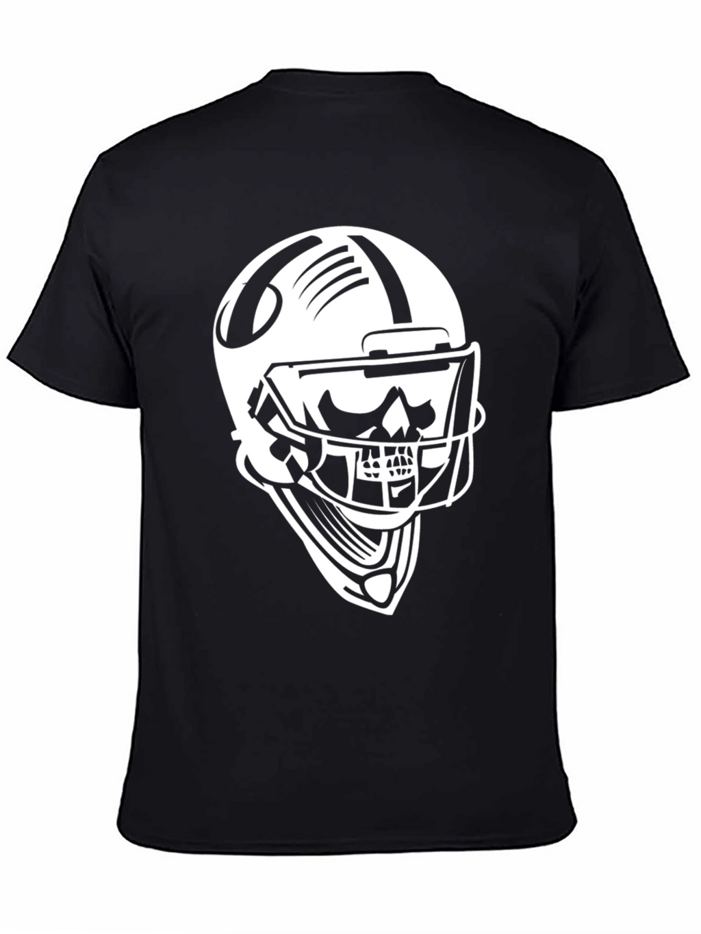 Skull Football Helmet Graphic T-Shirt