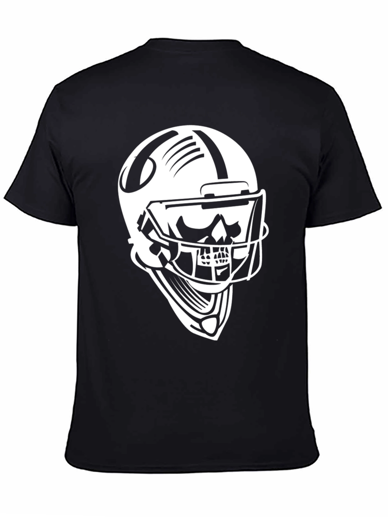 Skull Football Helmet Graphic T-Shirt