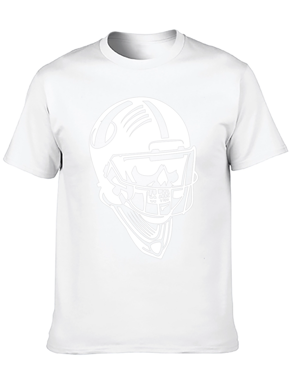 Skull Football Helmet Graphic T-Shirt