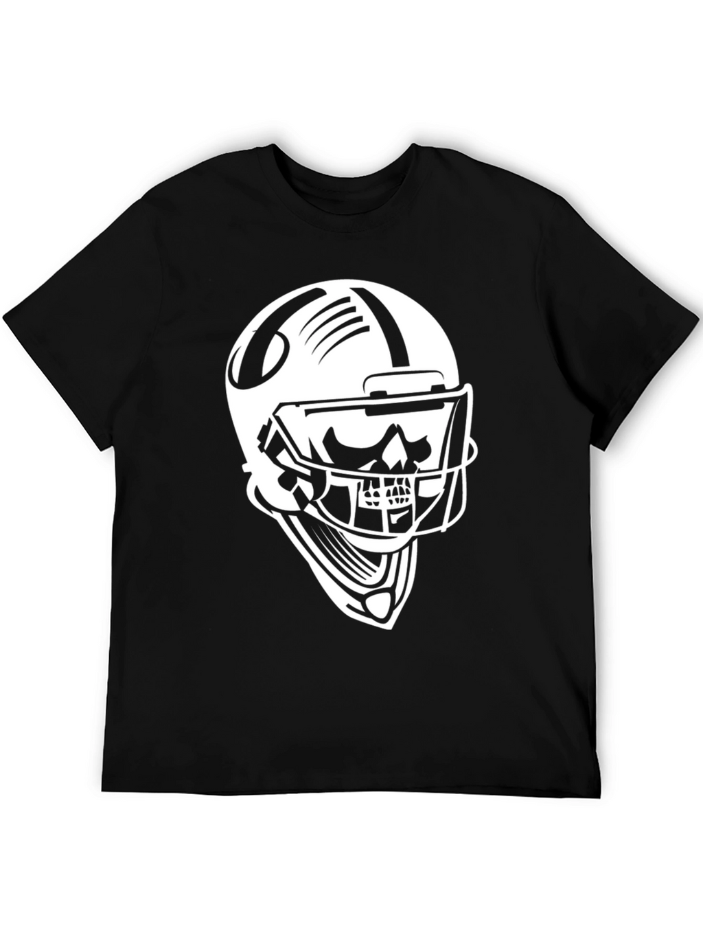 Skull Football Helmet Graphic T-Shirt