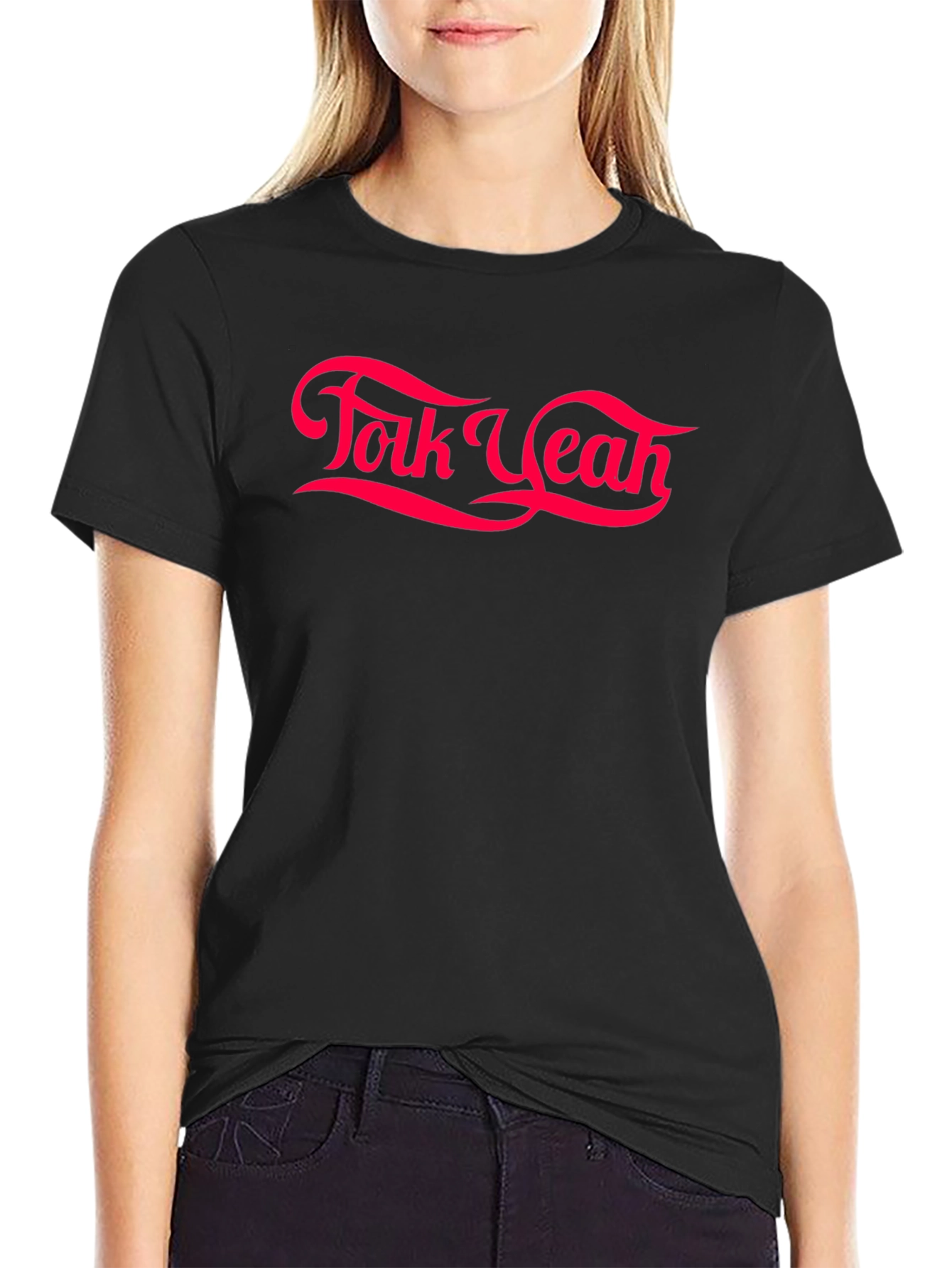 Folk Yeah Graphic Tee - Retro Style T-Shirt