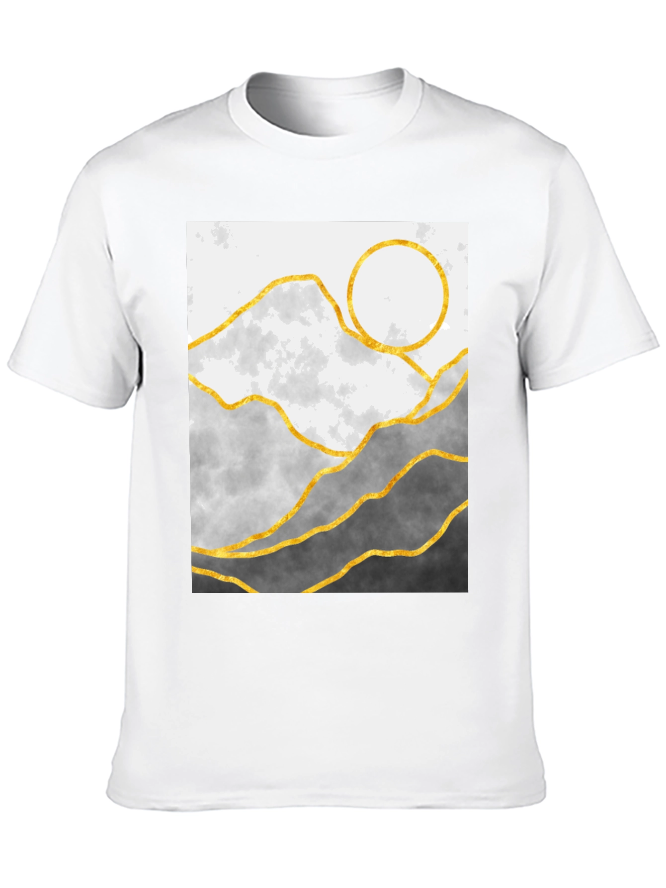 Mountainscape Graphic Tee - Stylish Geometric Design