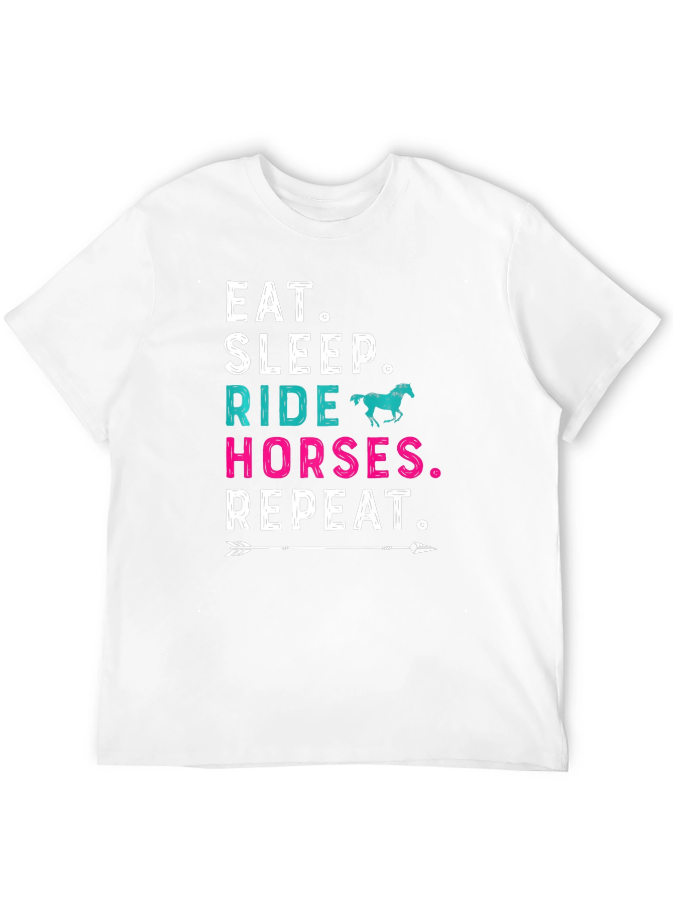 Eat Sleep Ride Horses Repeat Graphic Tee