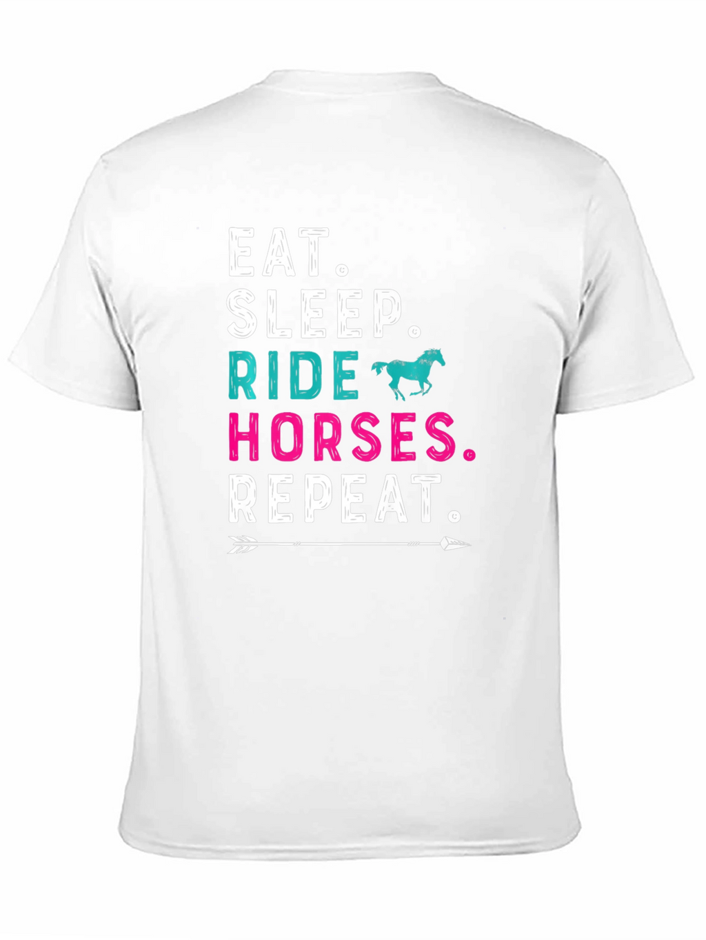 Eat Sleep Ride Horses Repeat Graphic Tee