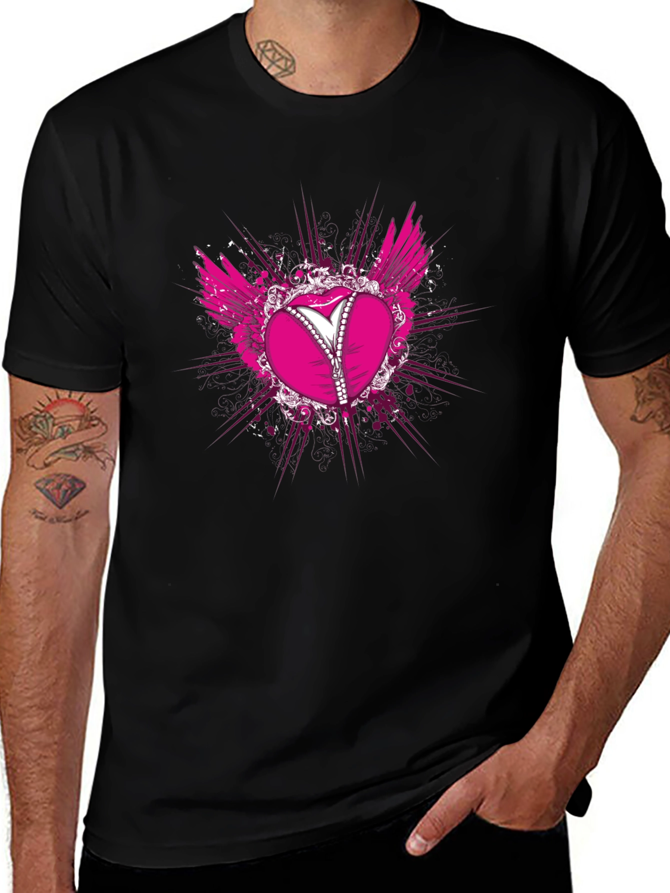 Heart Wings Corset T-Shirt - Unique Fashion