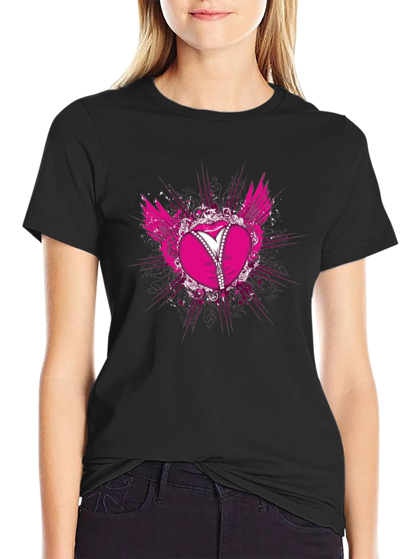 Heart Wings Corset T-Shirt - Unique Fashion