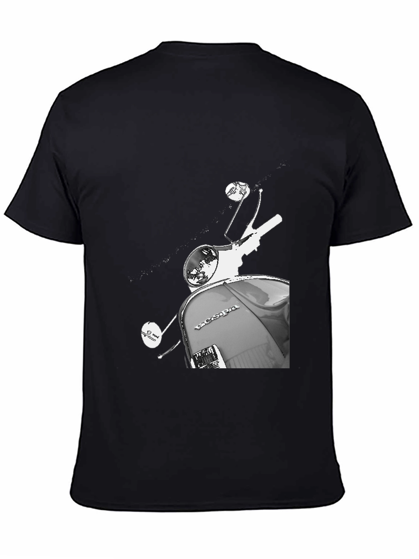 Vintage Vespa Scooter Graphic Tee - Classic Black