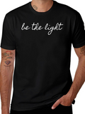 Be The Light Black Graphic Tee Shirt