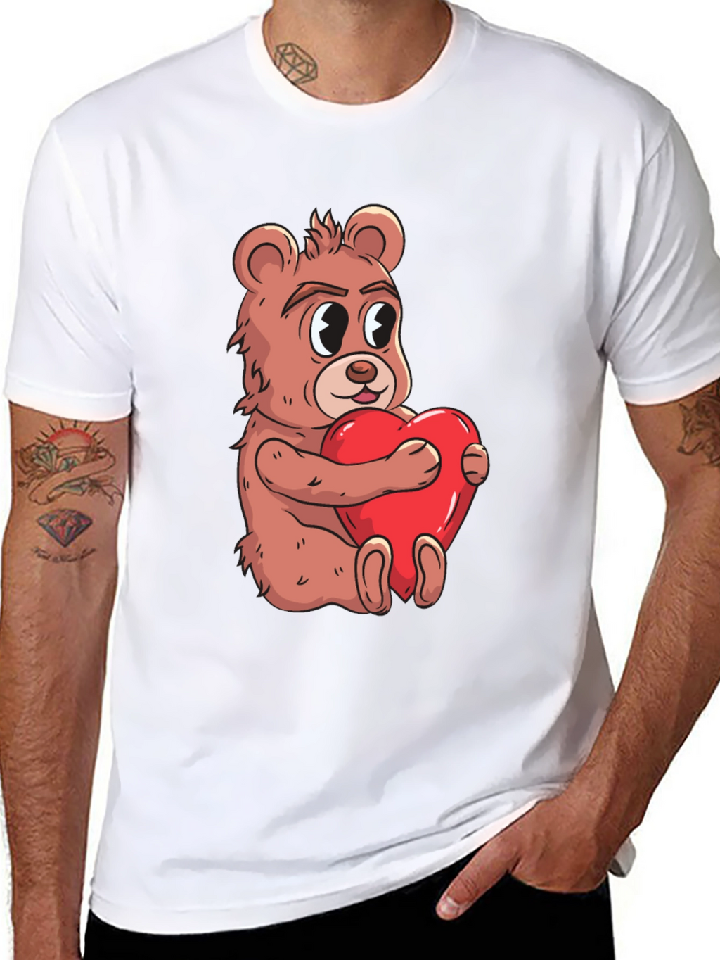 Bear Hug Heart T-Shirt - Valentines Day