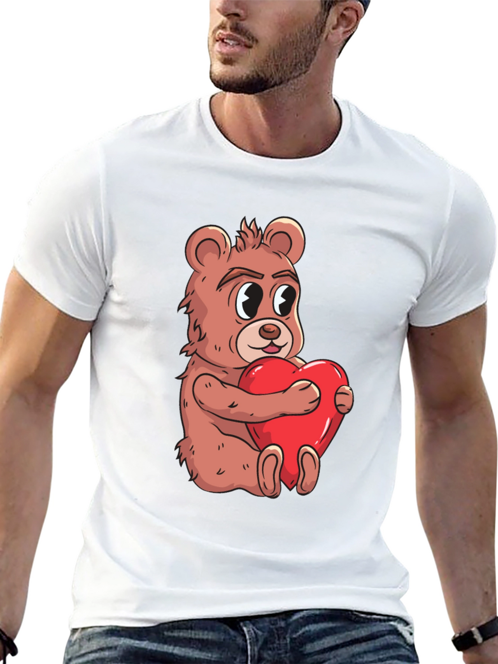 Bear Hug Heart T-Shirt - Valentines Day