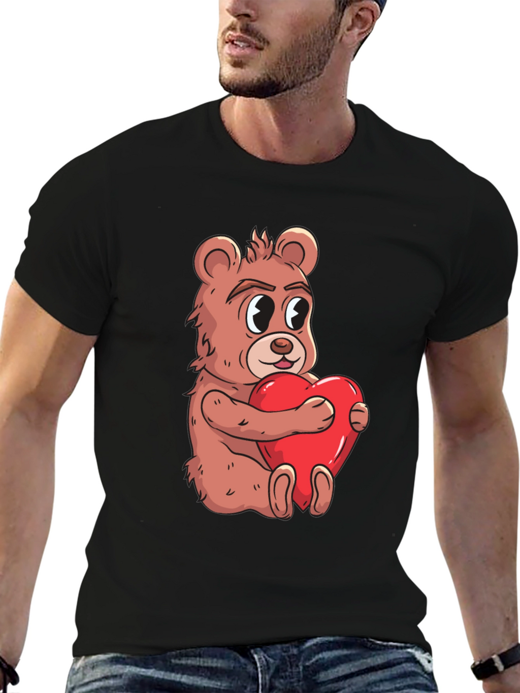 Bear Hug Heart T-Shirt - Valentines Day
