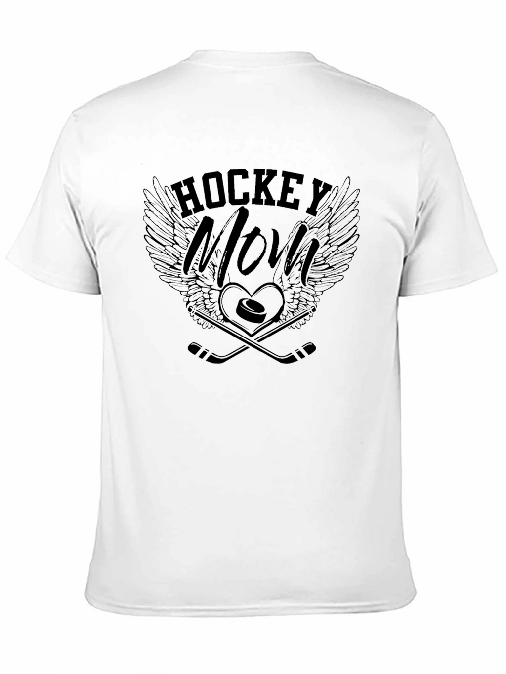 Hockey Mom T-Shirt - Wings & Sticks Design