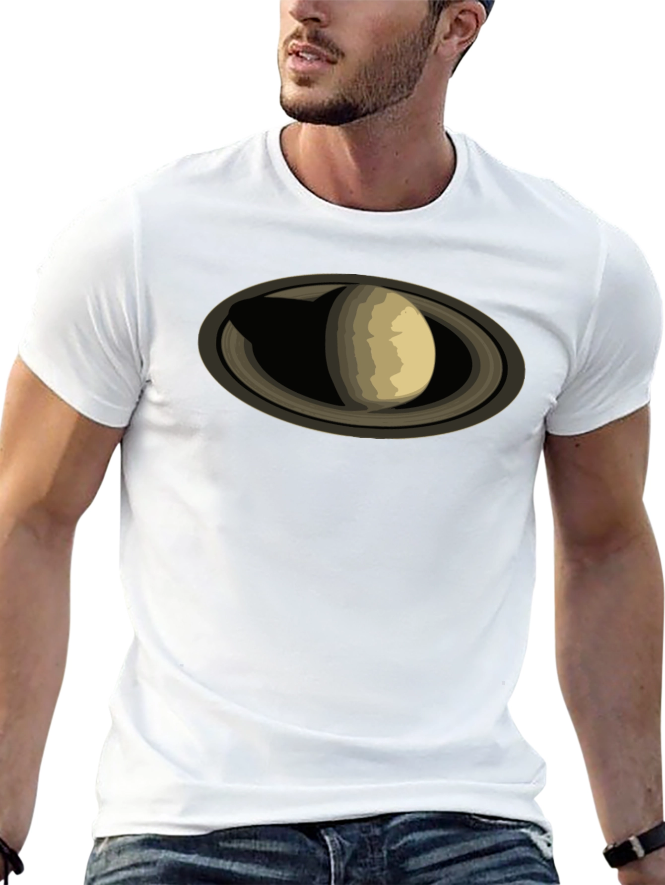 Saturn Graphic Black T-Shirt