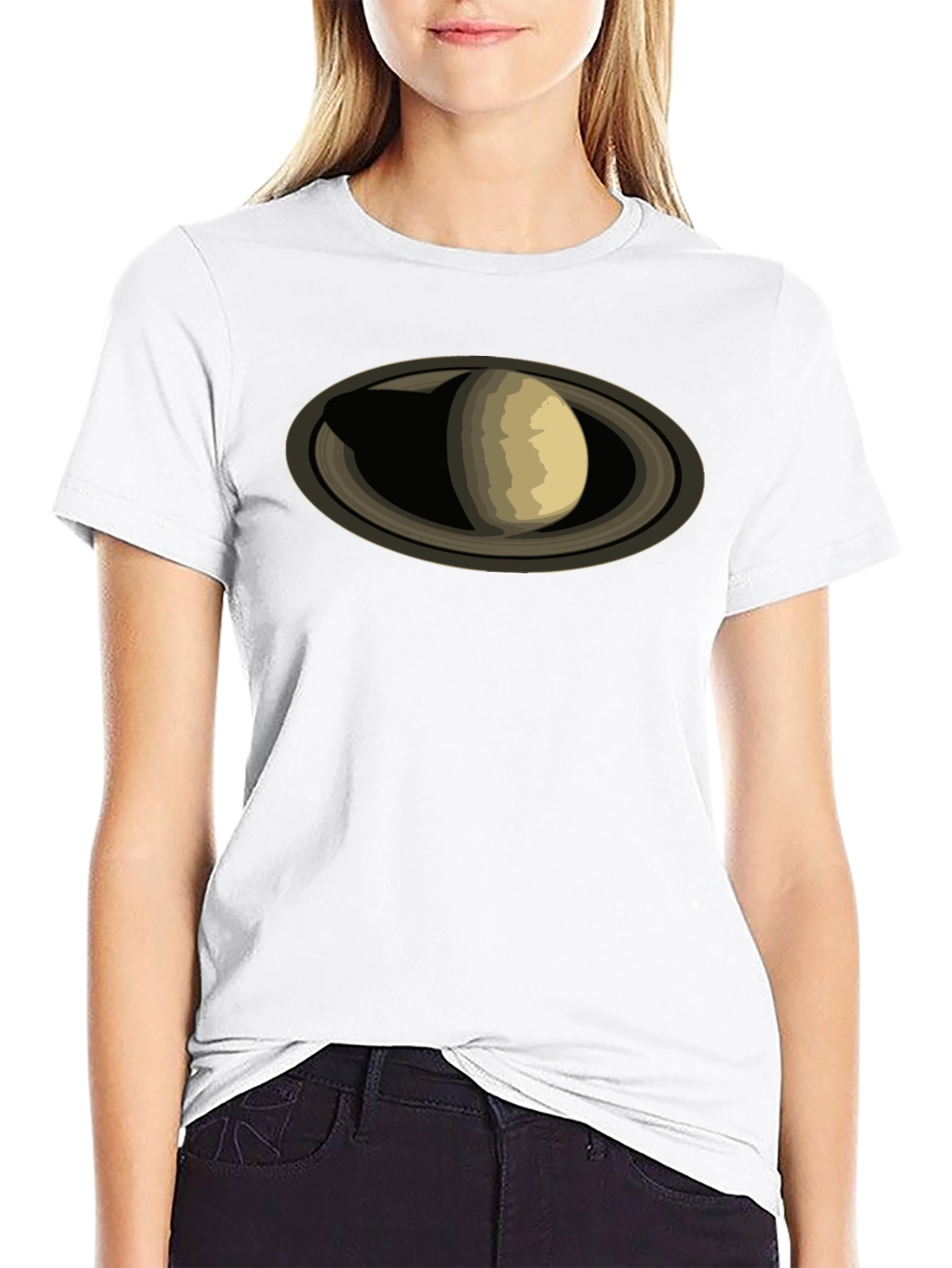 Saturn Graphic Black T-Shirt