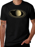 Saturn Graphic Black T-Shirt