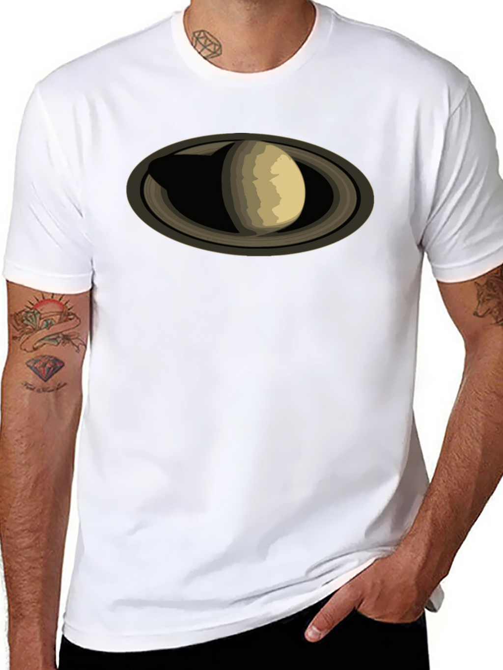 Saturn Graphic Black T-Shirt