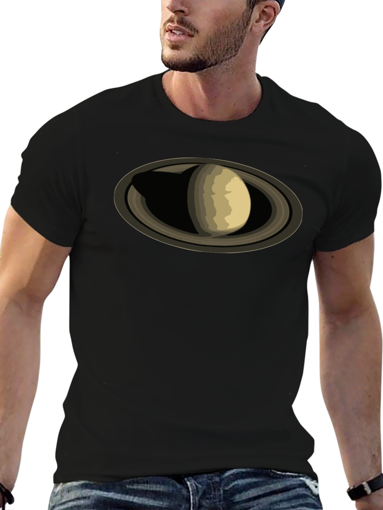 Saturn Graphic Black T-Shirt