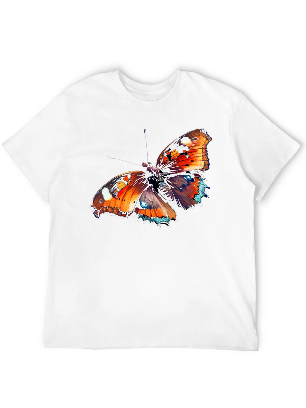 Butterfly Graphic Tee - Bold Black Cotton T-Shirt