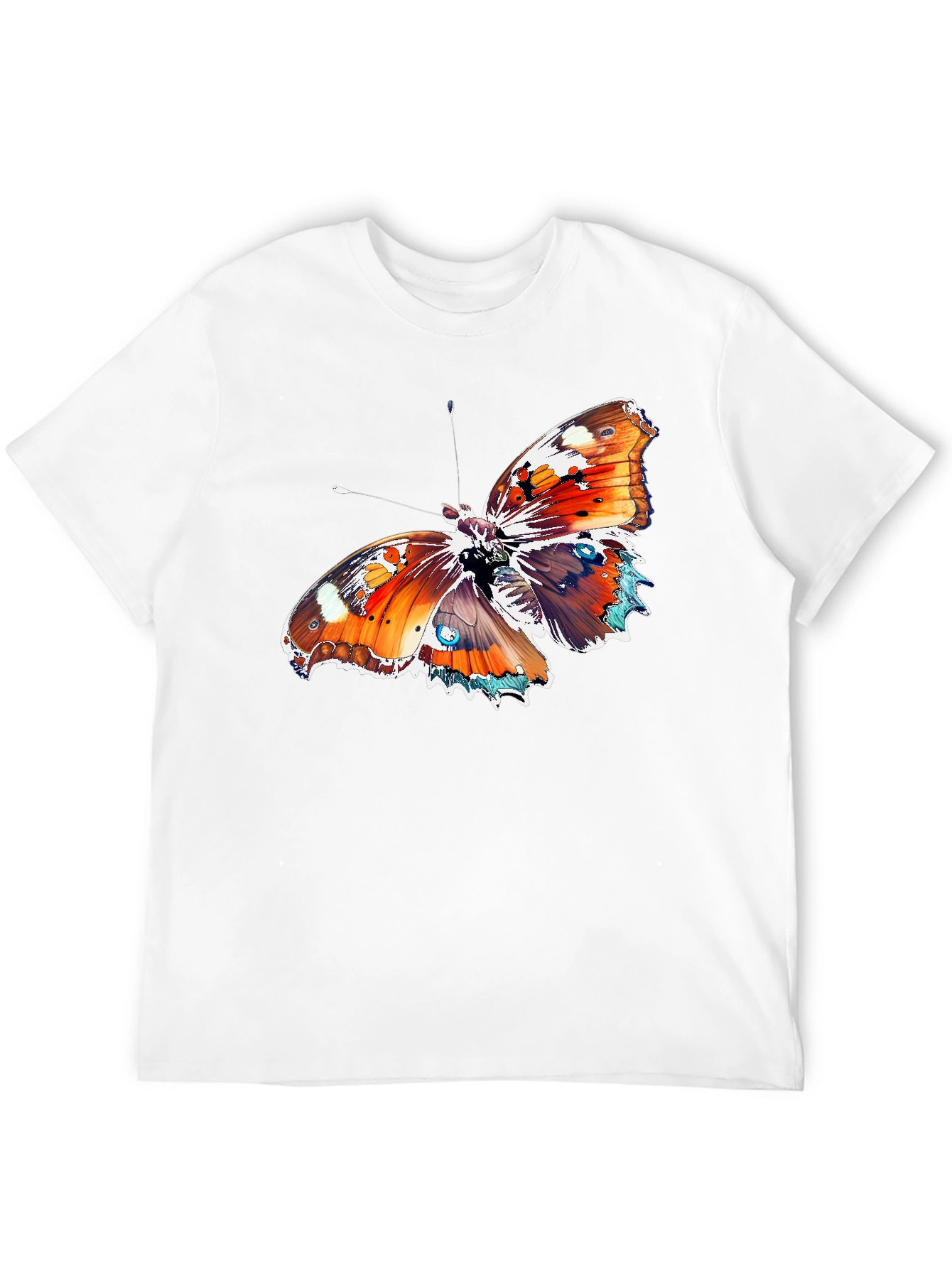 Butterfly Graphic Tee - Bold Black Cotton T-Shirt