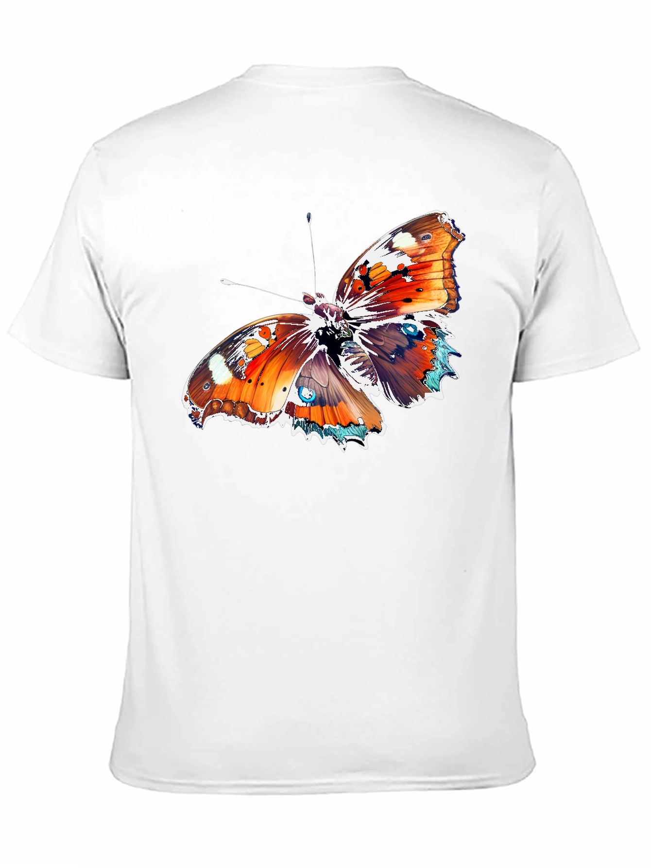 Butterfly Graphic Tee - Bold Black Cotton T-Shirt
