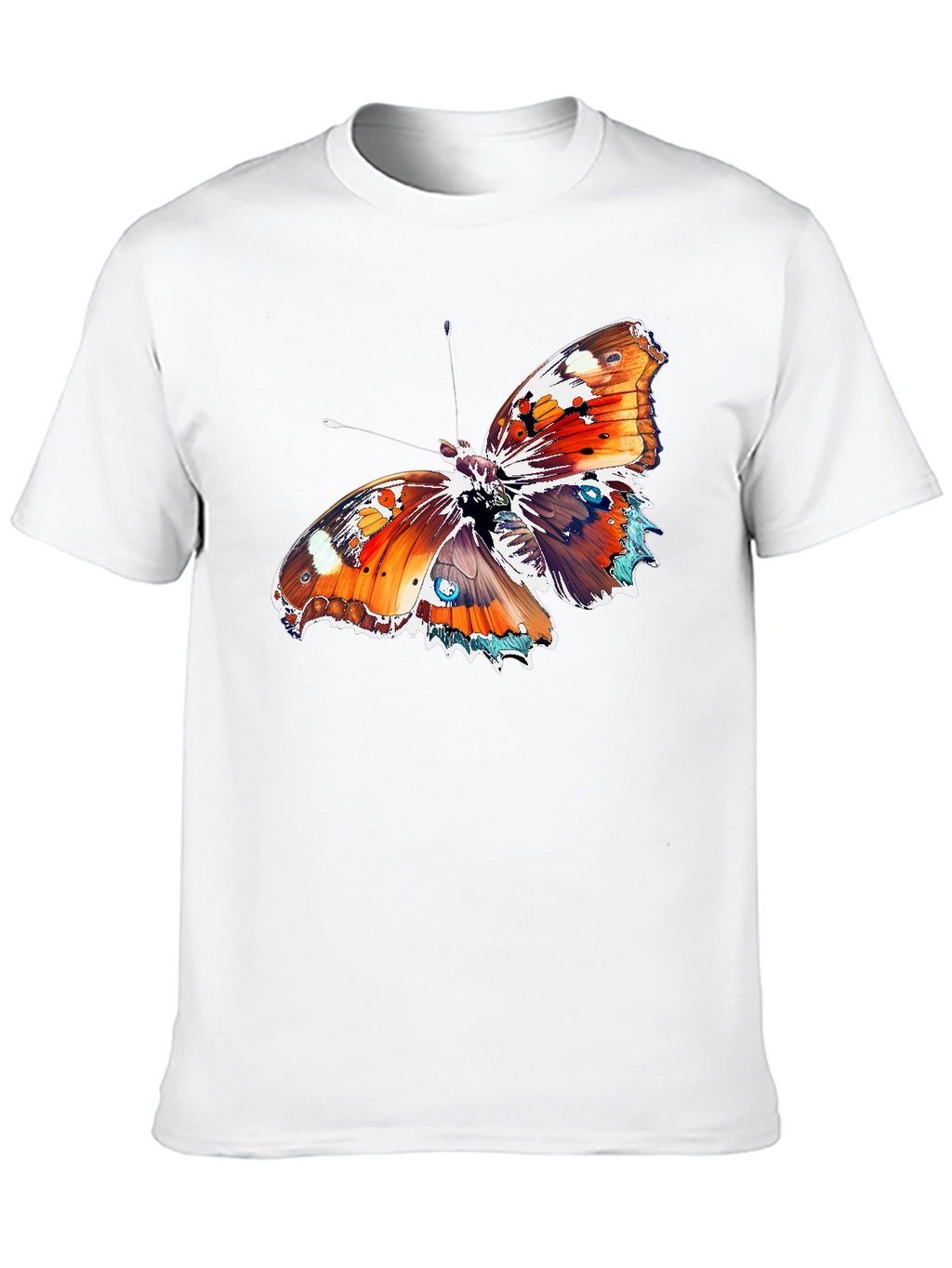 Butterfly Graphic Tee - Bold Black Cotton T-Shirt