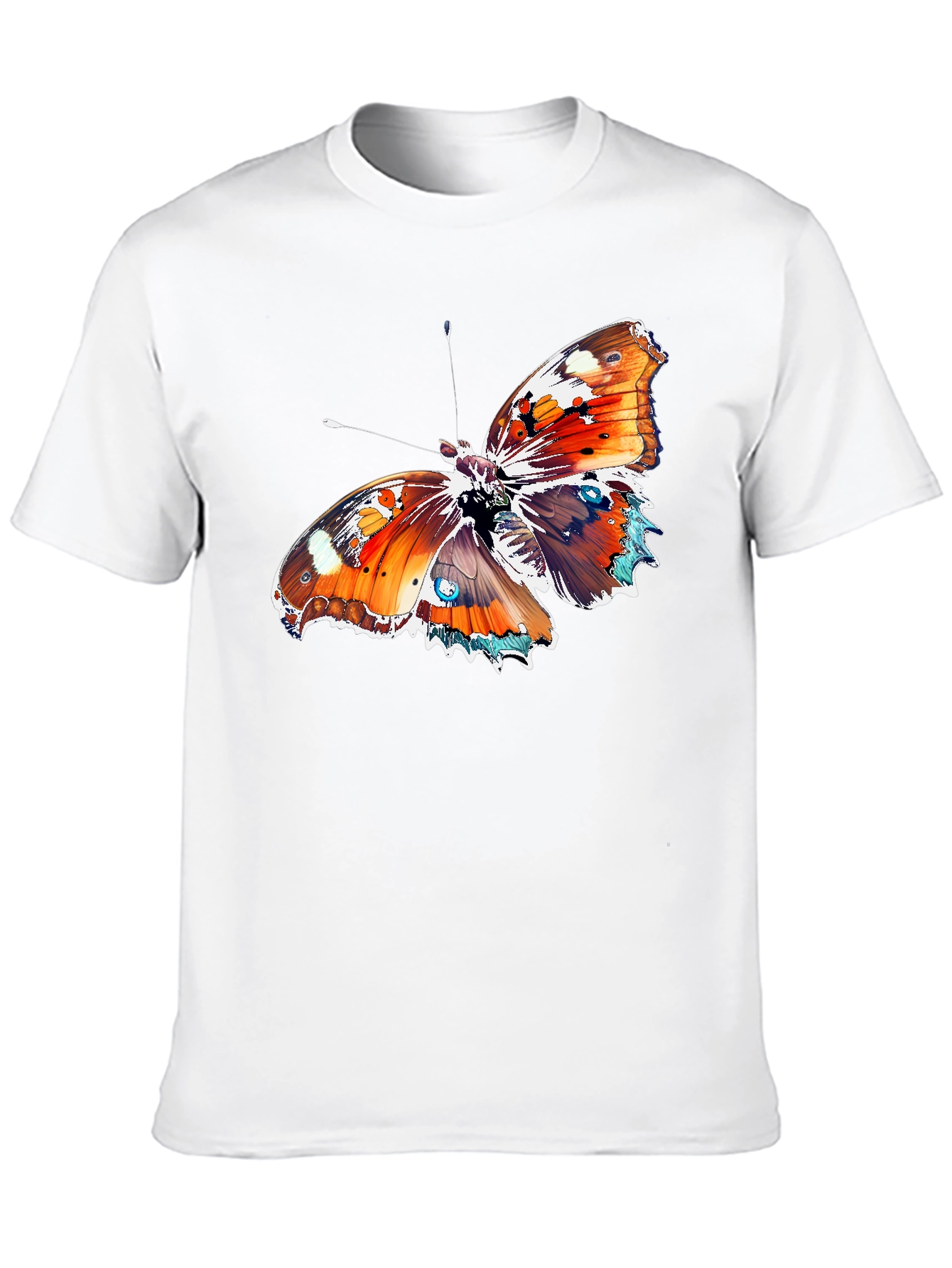 Butterfly Graphic Tee - Bold Black Cotton T-Shirt