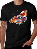 Butterfly Graphic Tee - Bold Black Cotton T-Shirt