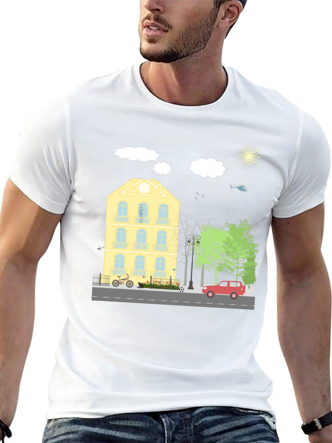 Cityscape T-Shirt: Stylish Urban Graphic Tee