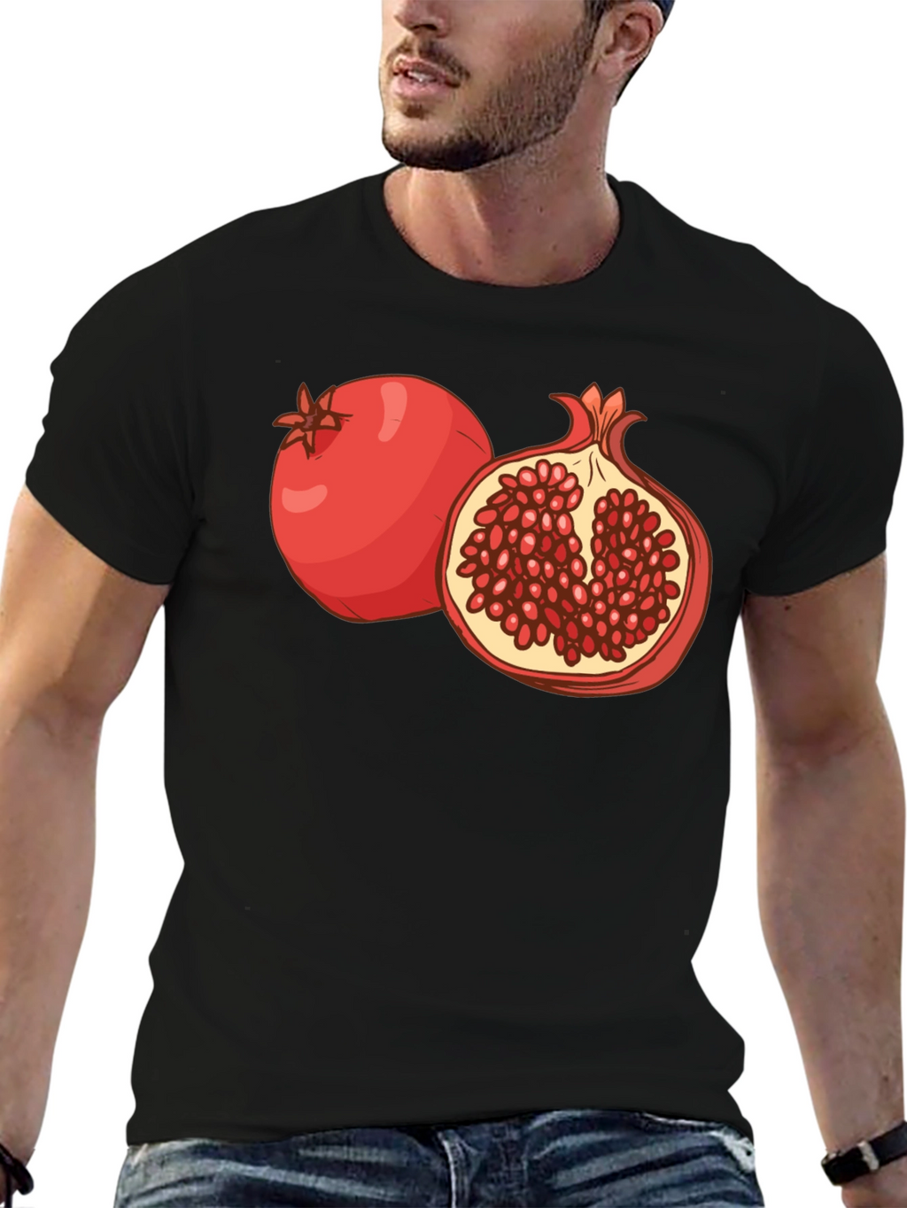 Pomegranate Graphic Print T-Shirt