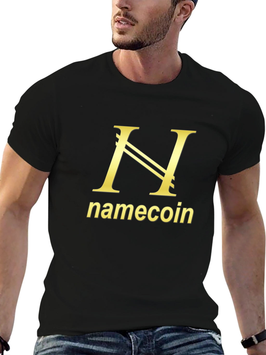 Namecoin T-Shirt - Golden Logo Design