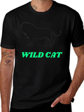 Wild Cat Graphic Tee - Black