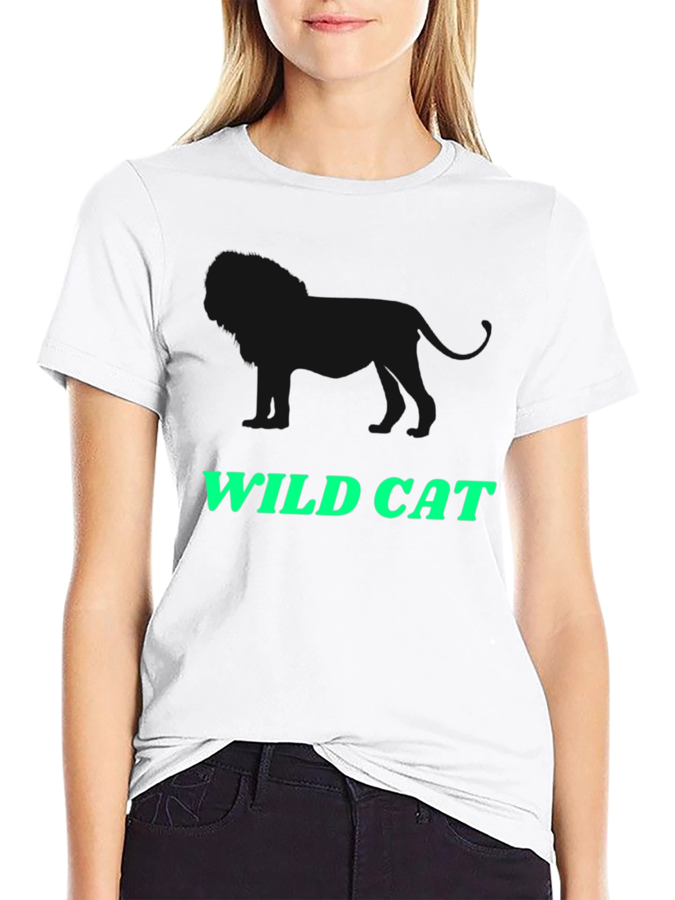 Wild Cat Graphic Tee - Black