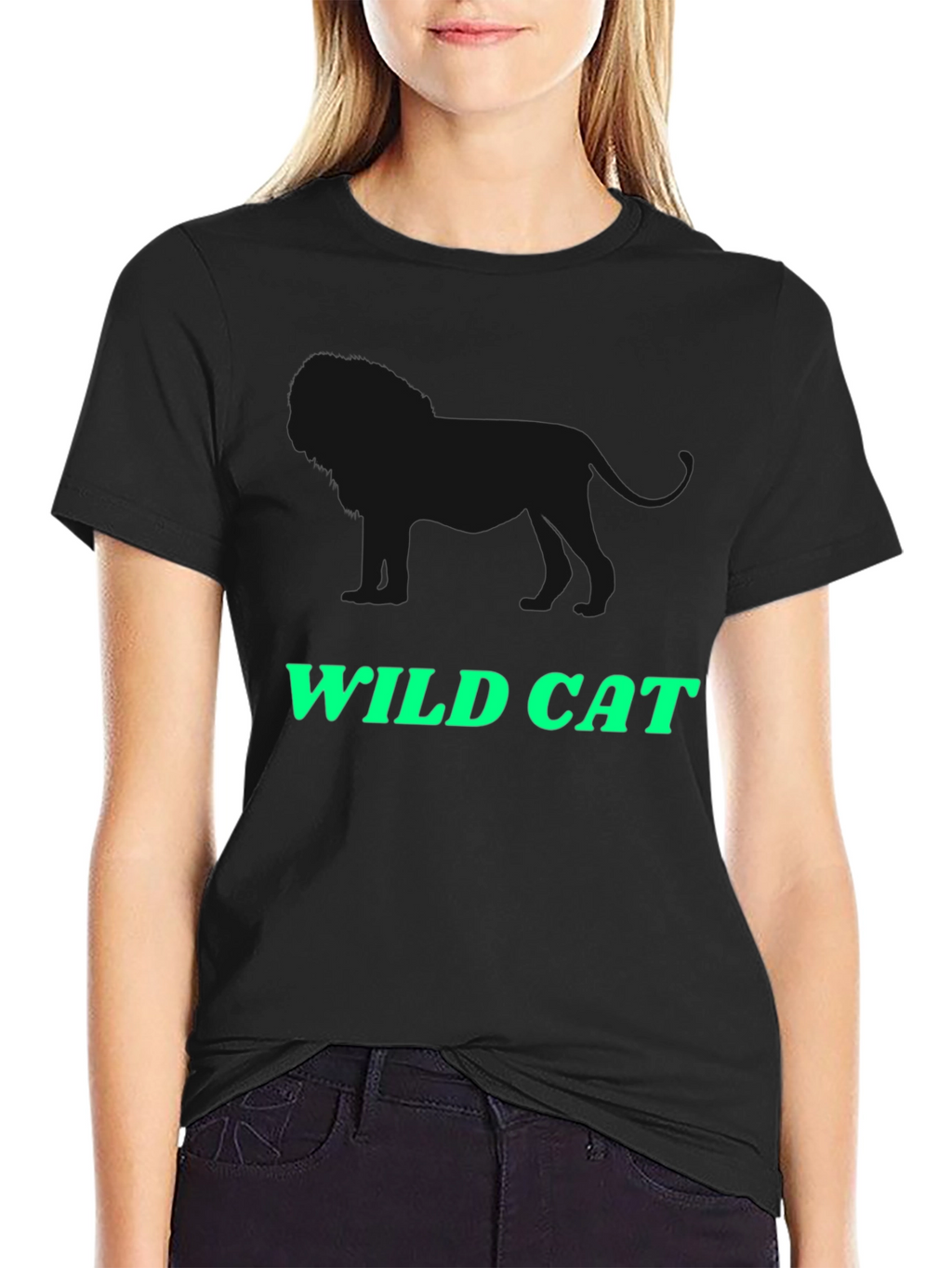 Wild Cat Graphic Tee - Black