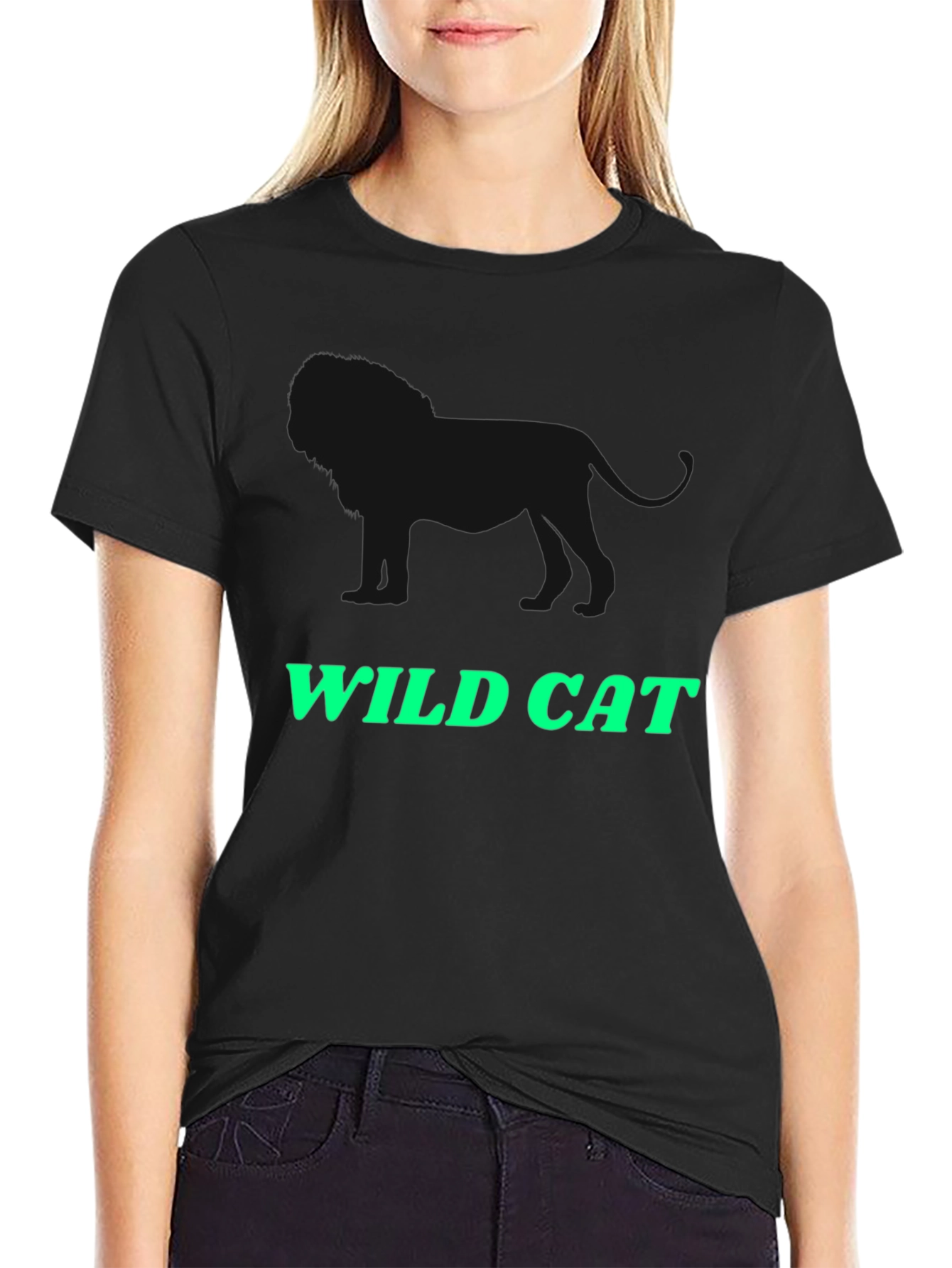 Wild Cat Graphic Tee - Black