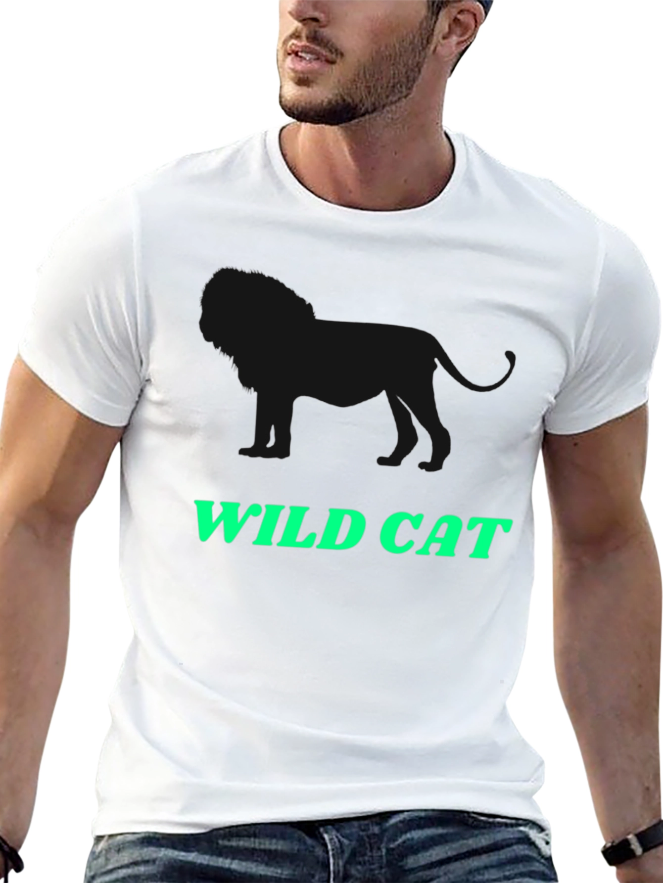 Wild Cat Graphic Tee - Black