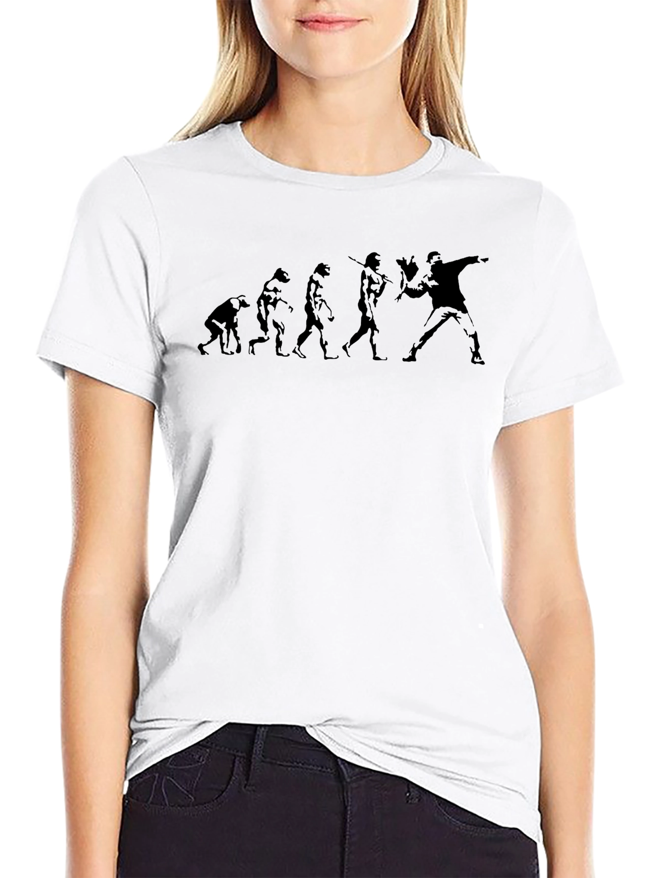 Evolution of Throwing T-Shirt - Black