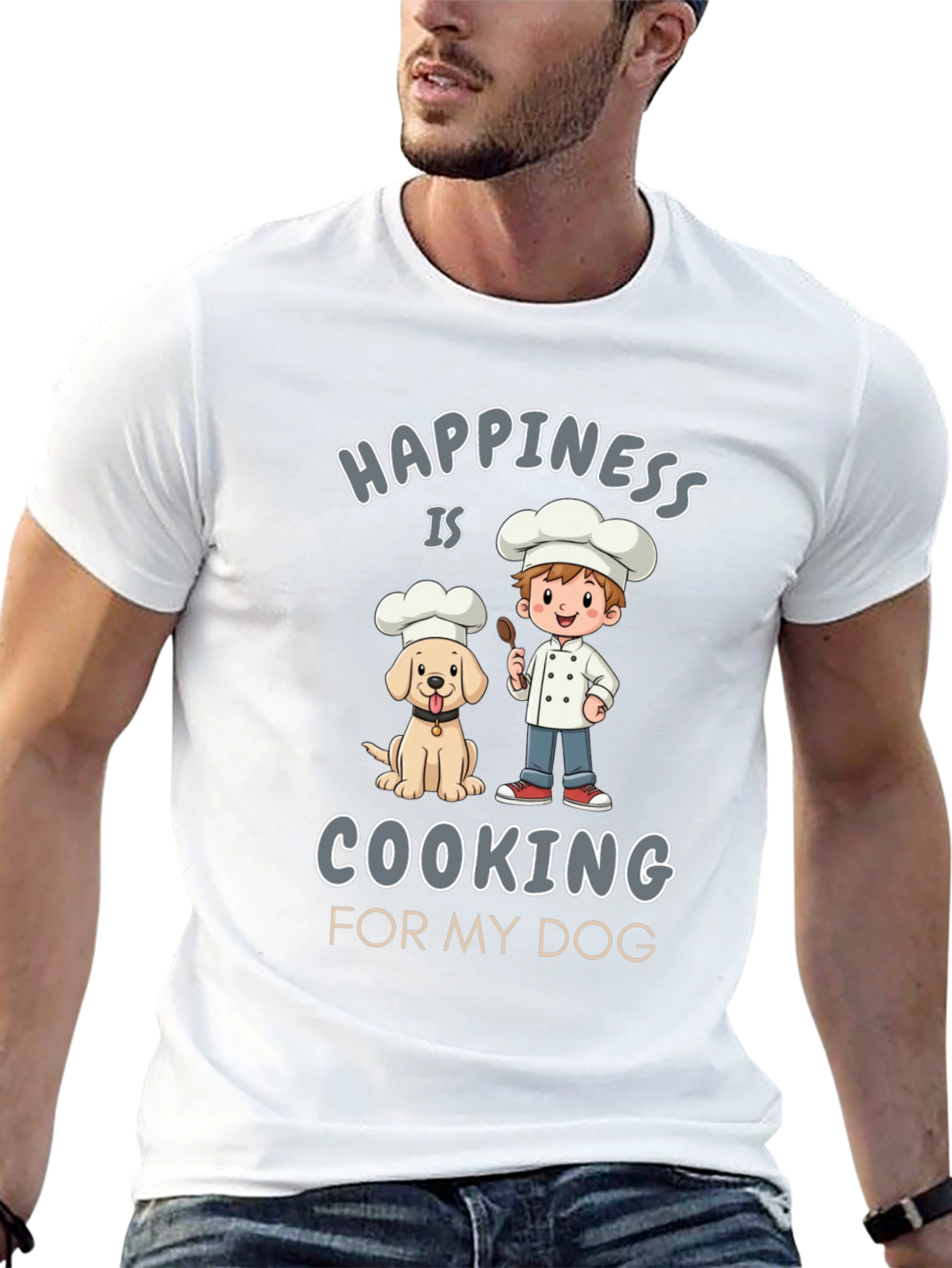 Happiness is Cooking for My Dog Graphic T-Shirt