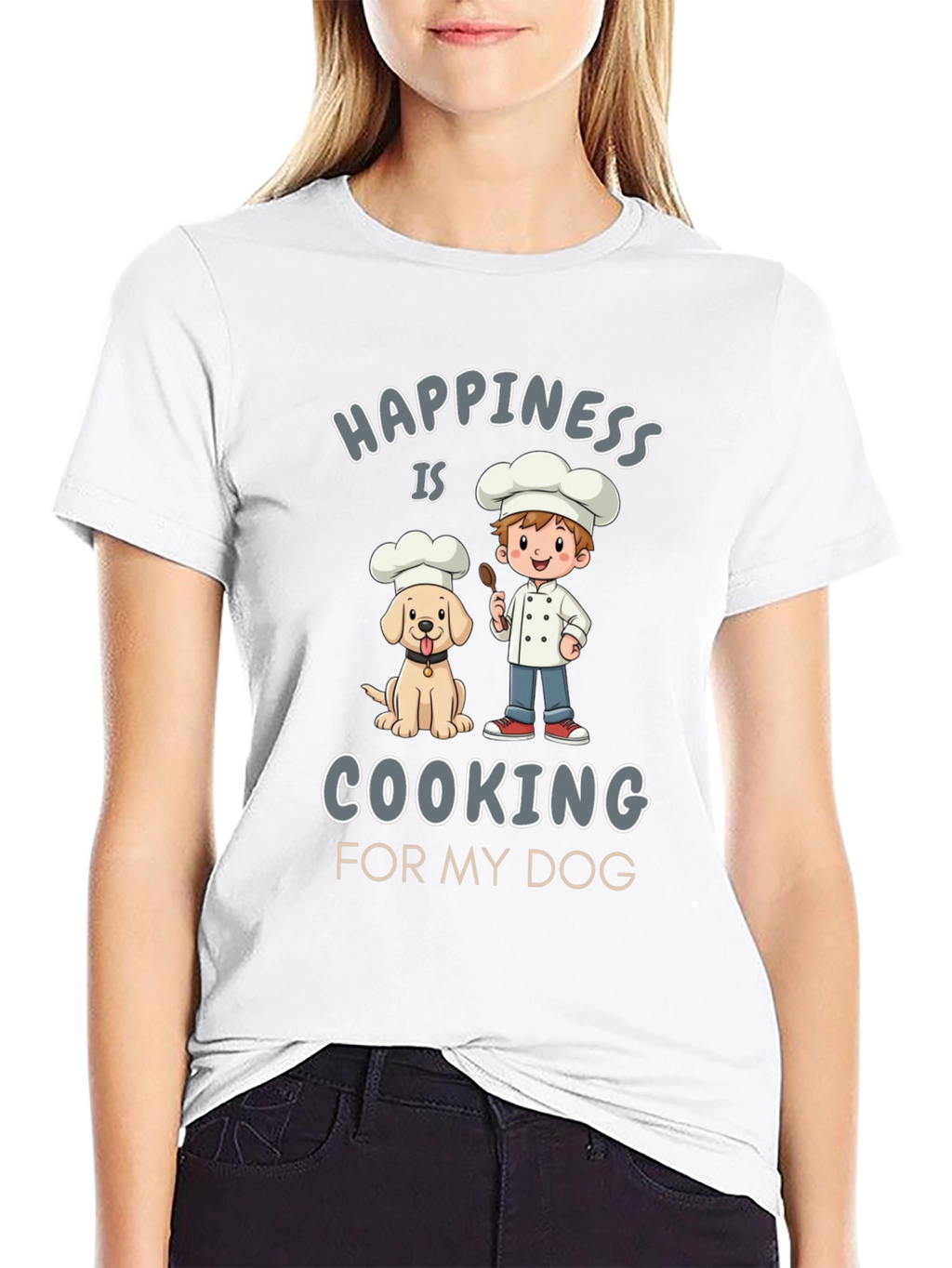 Happiness is Cooking for My Dog Graphic T-Shirt
