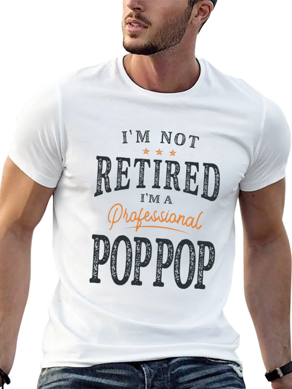 Professional Poppop T-Shirt -  Mens Black Novelty Tee