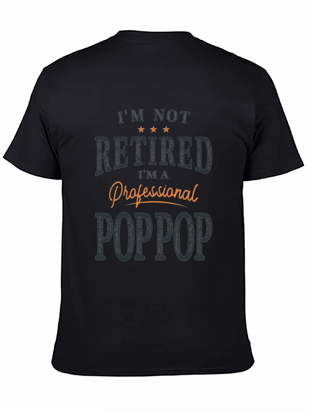 Professional Poppop T-Shirt -  Mens Black Novelty Tee