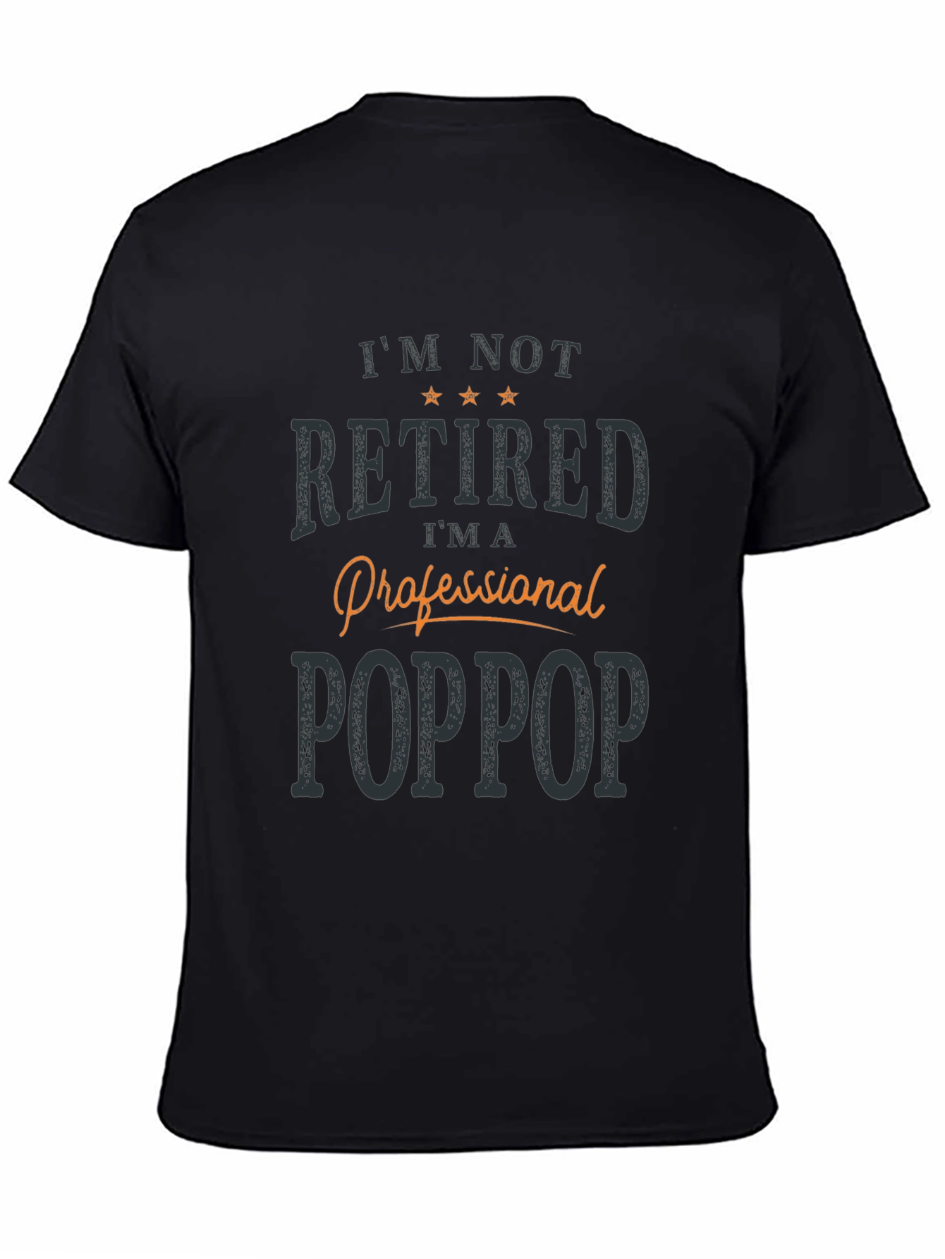 Professional Poppop T-Shirt -  Mens Black Novelty Tee