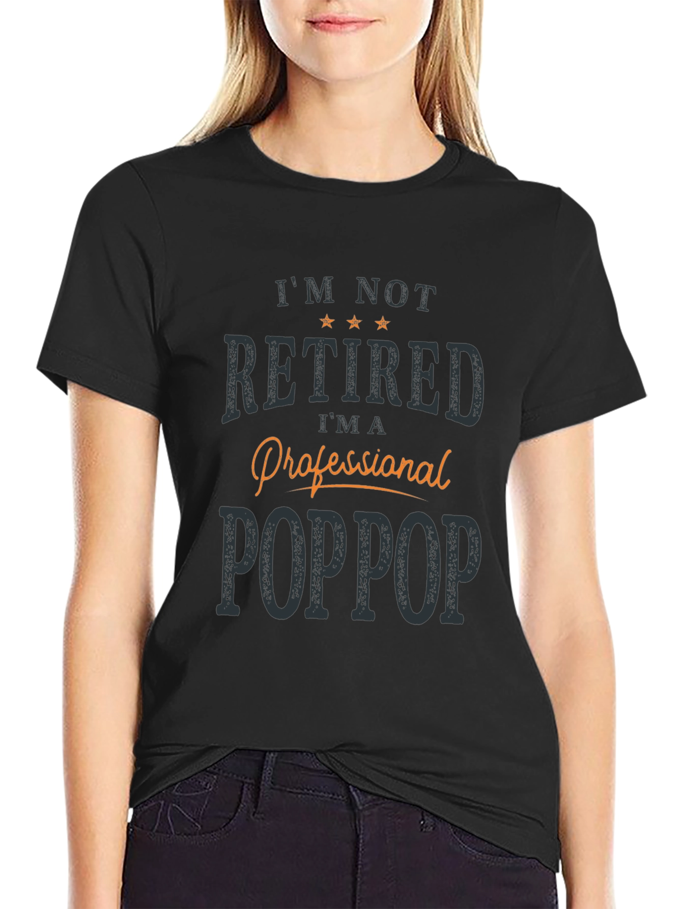 Professional Poppop T-Shirt -  Mens Black Novelty Tee