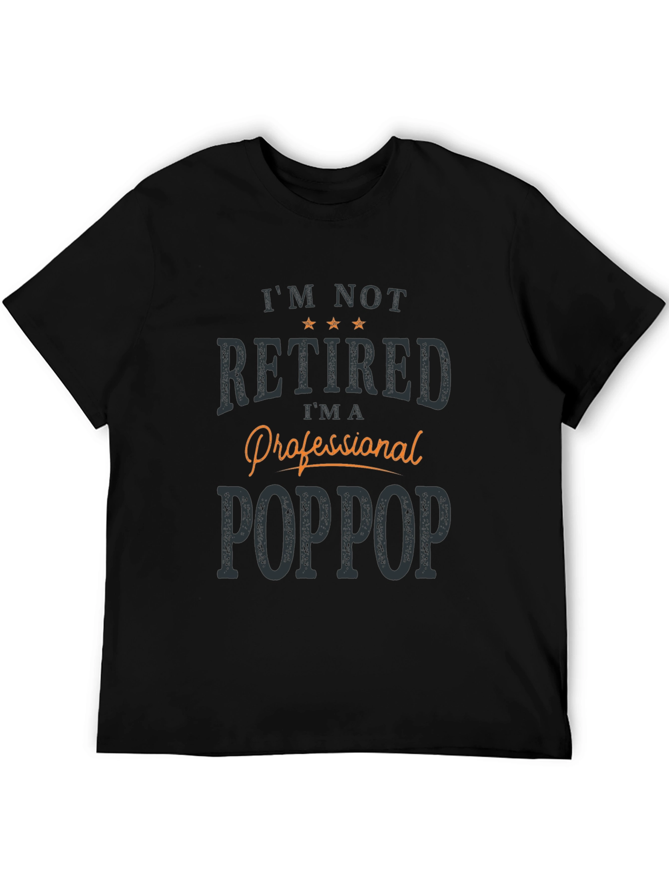 Professional Poppop T-Shirt -  Mens Black Novelty Tee