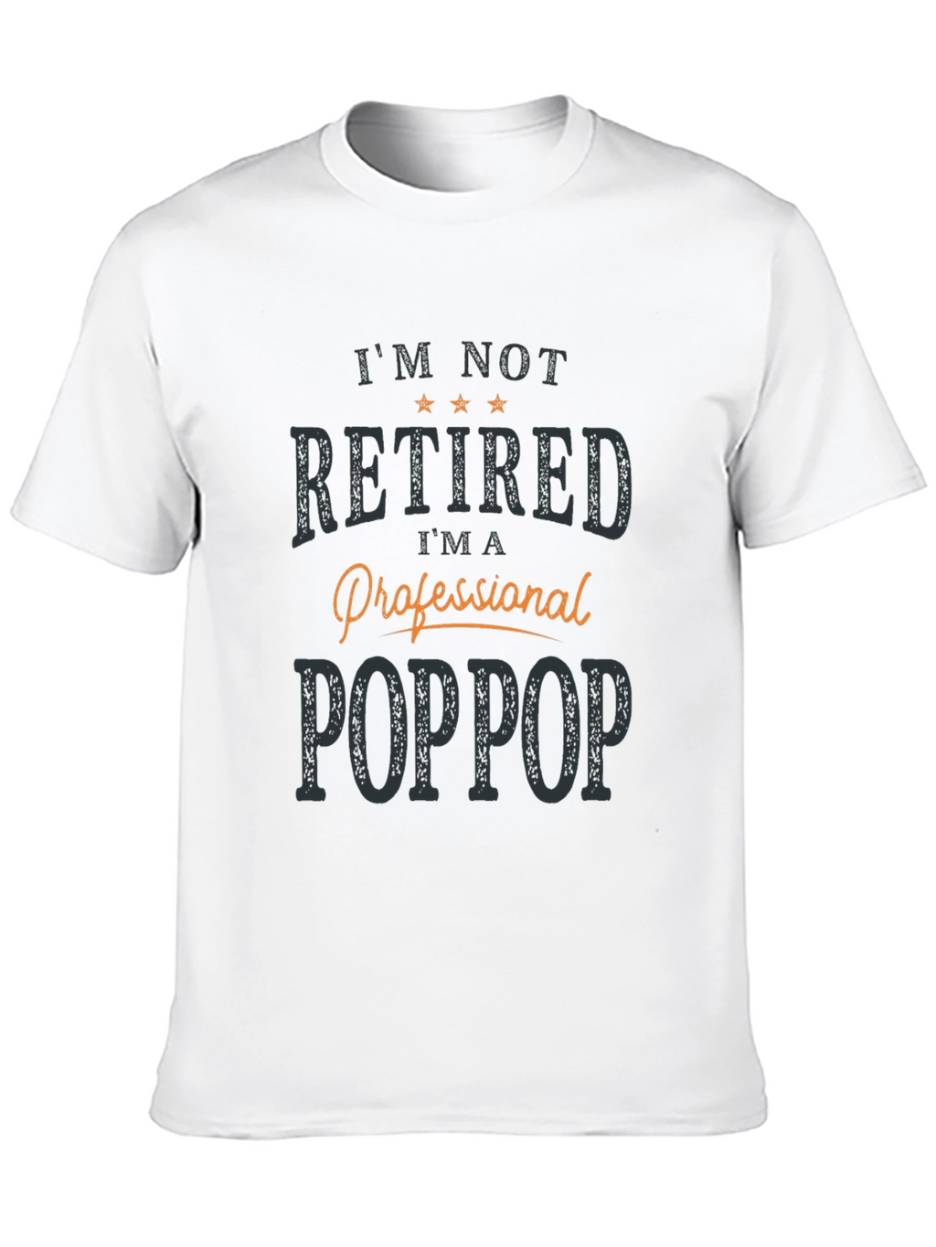 Professional Poppop T-Shirt -  Mens Black Novelty Tee