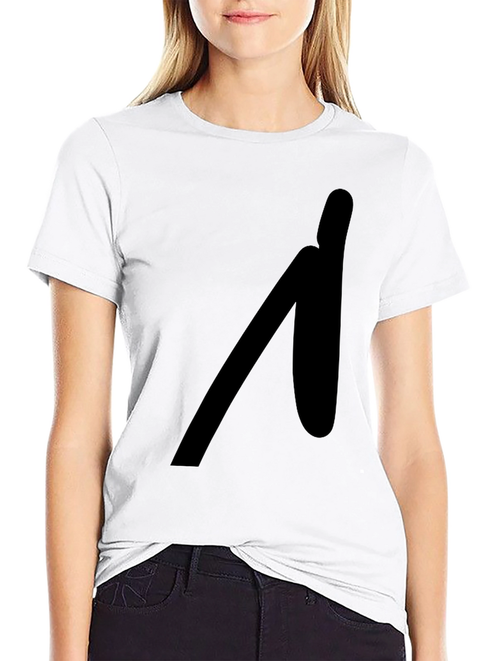 Black T-Shirt with Abstract Graphic