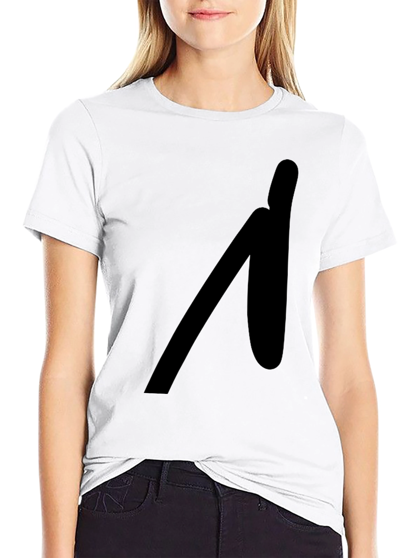 Black T-Shirt with Abstract Graphic