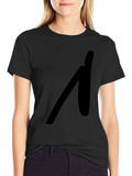 Black T-Shirt with Abstract Graphic